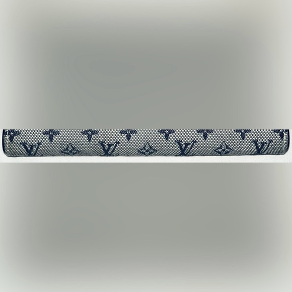 Louis Vuitton Authentic Monogram Navy Mini Lin Continental LV Dust bag & ribbon - Picture 7 of 11